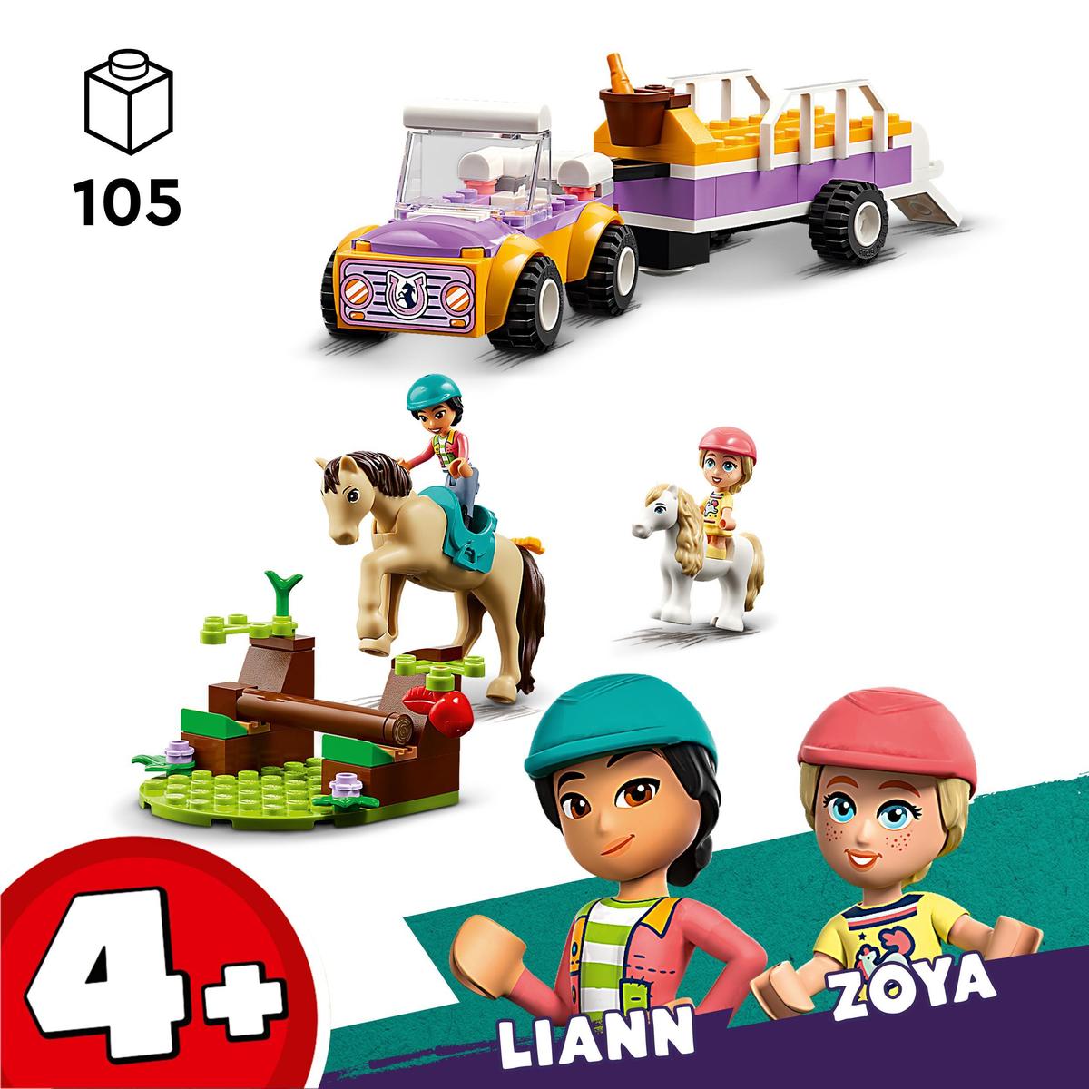 LEGO Friends 42634, Häst- och ponnysläp