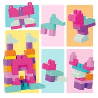 Mega Bloks Big Building Bag (60 klossar) - Pink
