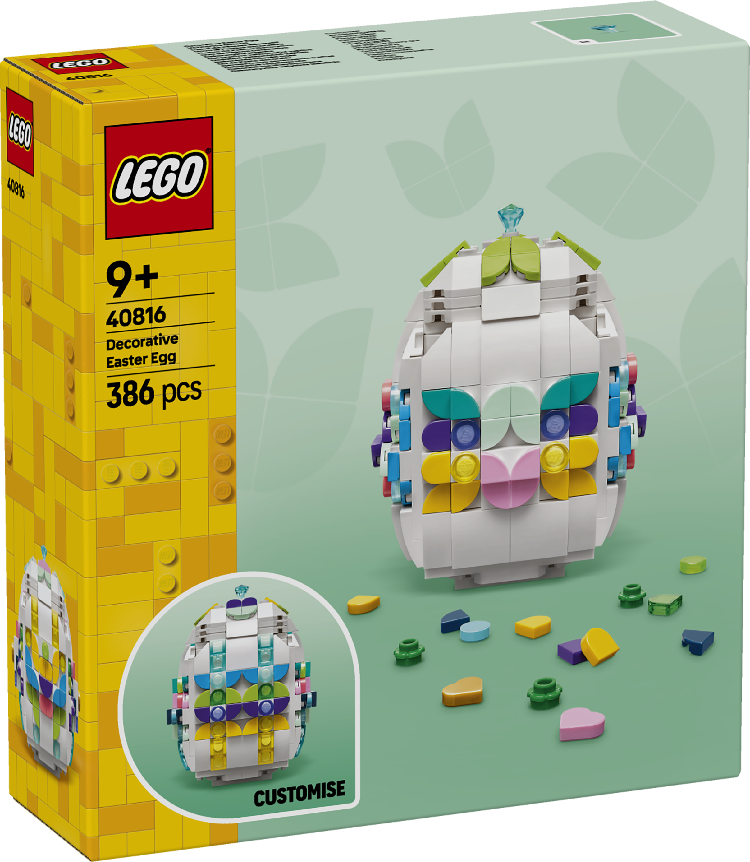 LEGO® Dekorativt påskägg Bygg- och lekset med vårgåva 40816