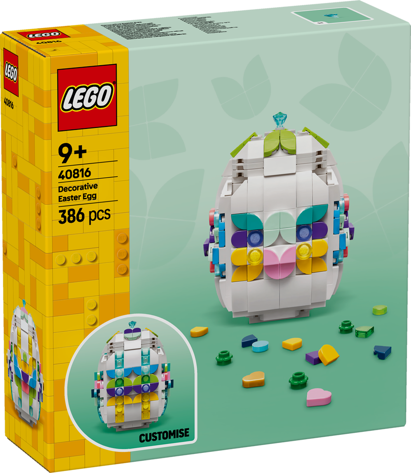 LEGO® Dekorativt påskägg Bygg- och lekset med vårgåva 40816