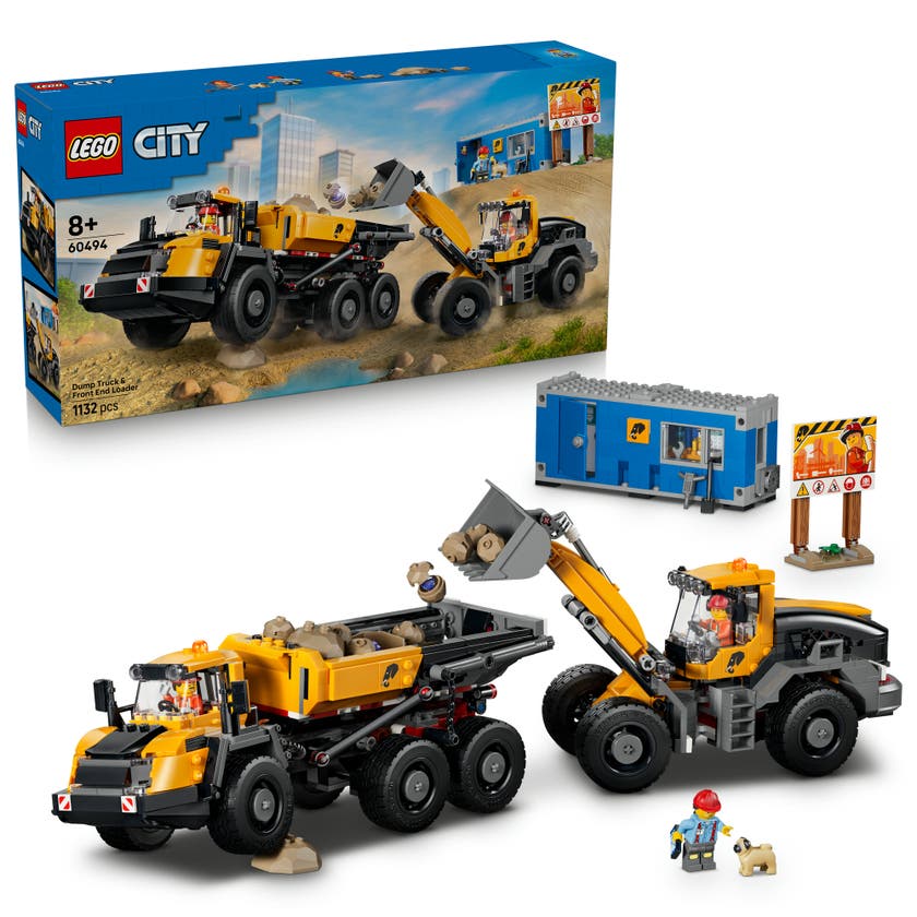 LEGO® City Dumper och frontlastare – Byggleksak 60494