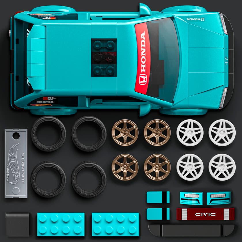 Mattel Brick Shop Speed Series Honda Custom '90 Civic EF