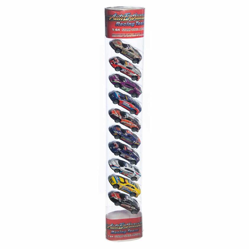 Rapid Speed, Metallbilar 10-Pack i Rör
