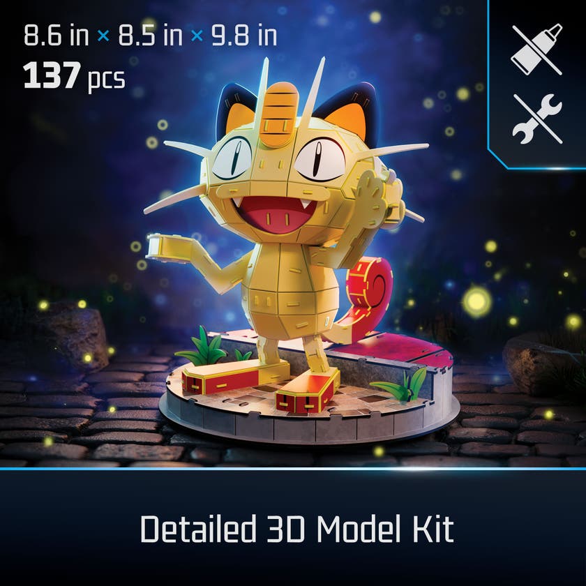 4D Build Pokémon Meowth 3D-pussel