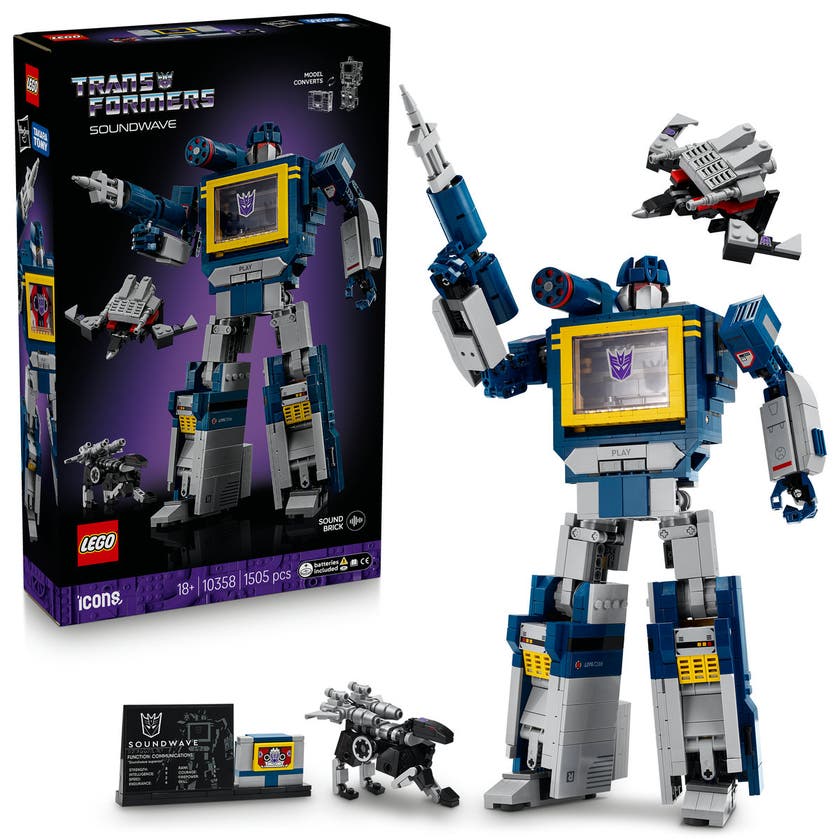 LEGO® Icons Transformers: Soundwave Modellbyggset för vuxna 10358