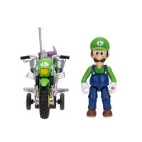 Super Mario Movie Luigi med motorcykel 2,5 tum