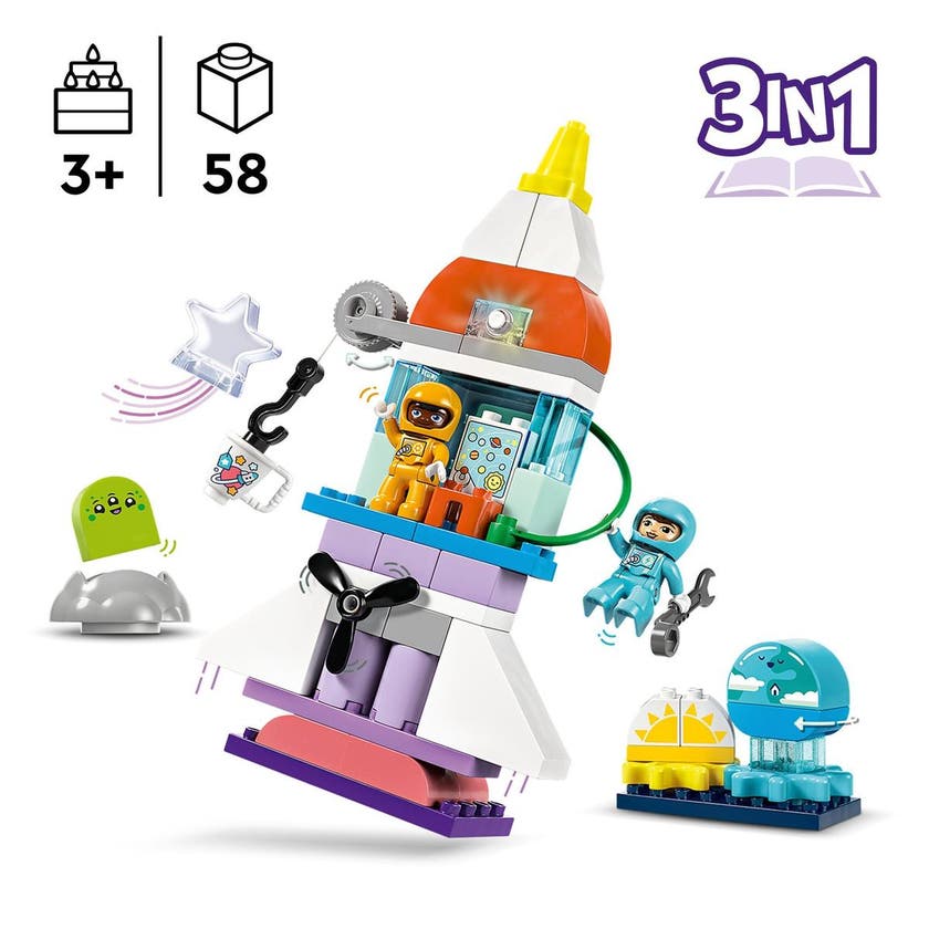 LEGO DUPLO Town 10422, 3in1 Äventyr med rymdfärja