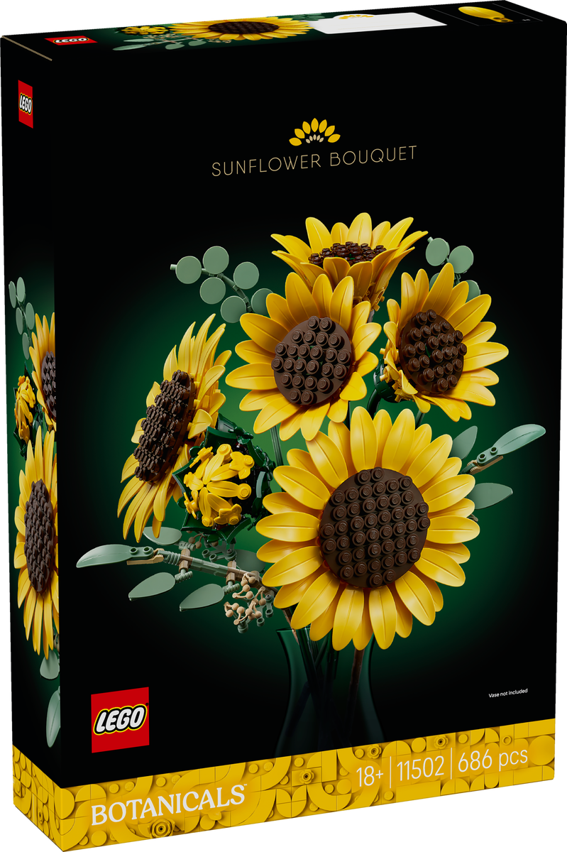 LEGO® Botanicals Bukett med solrosor – Blomsterprydnad – Inflyttningspresent för naturälskare – 11502