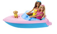 Barbie Båt med Docka, Hundvalp och Tillbehör