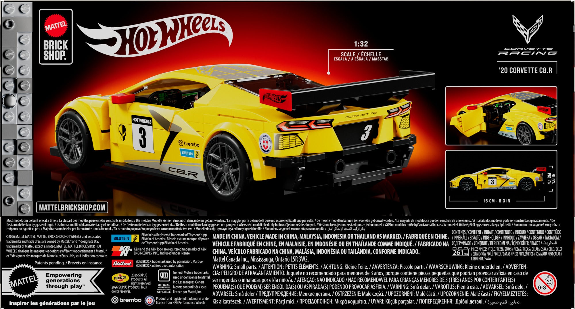 Hot Wheels Corvette C8.R byggsats