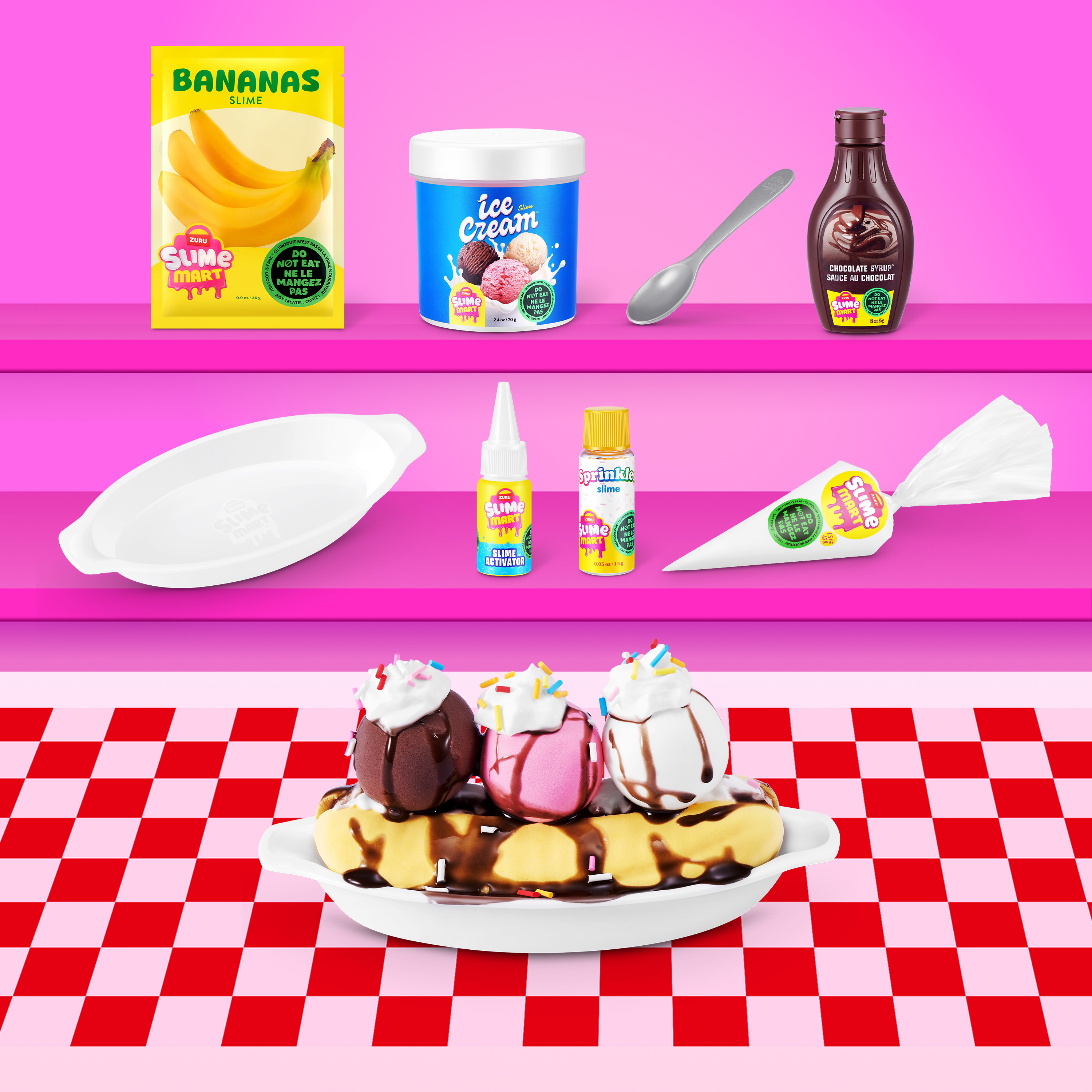 Slime mart – skapa realistisk mat av klämbart slime