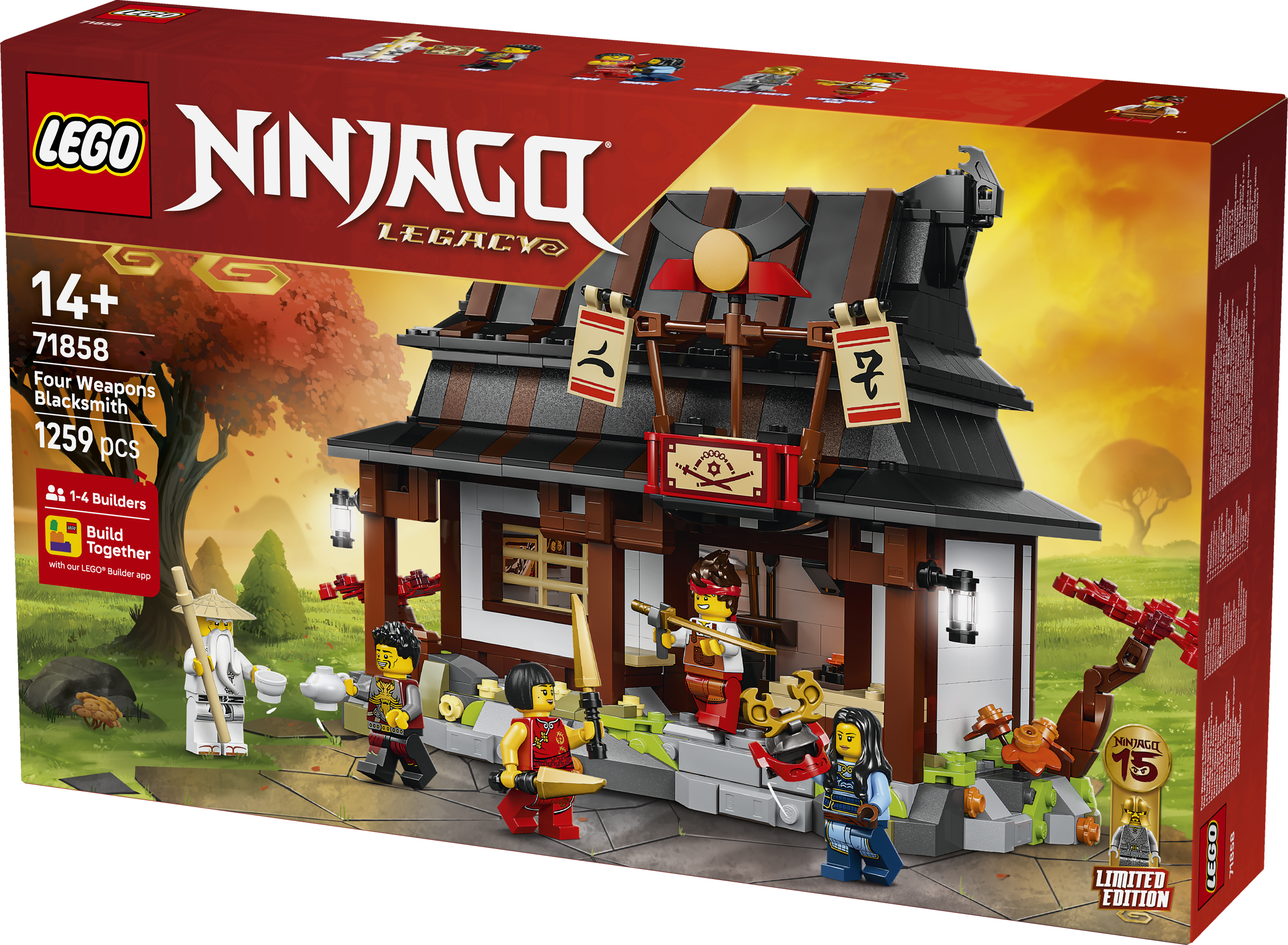 LEGO® NINJAGO® 15-årsjubileum – De fyra vapnens smedja 71858