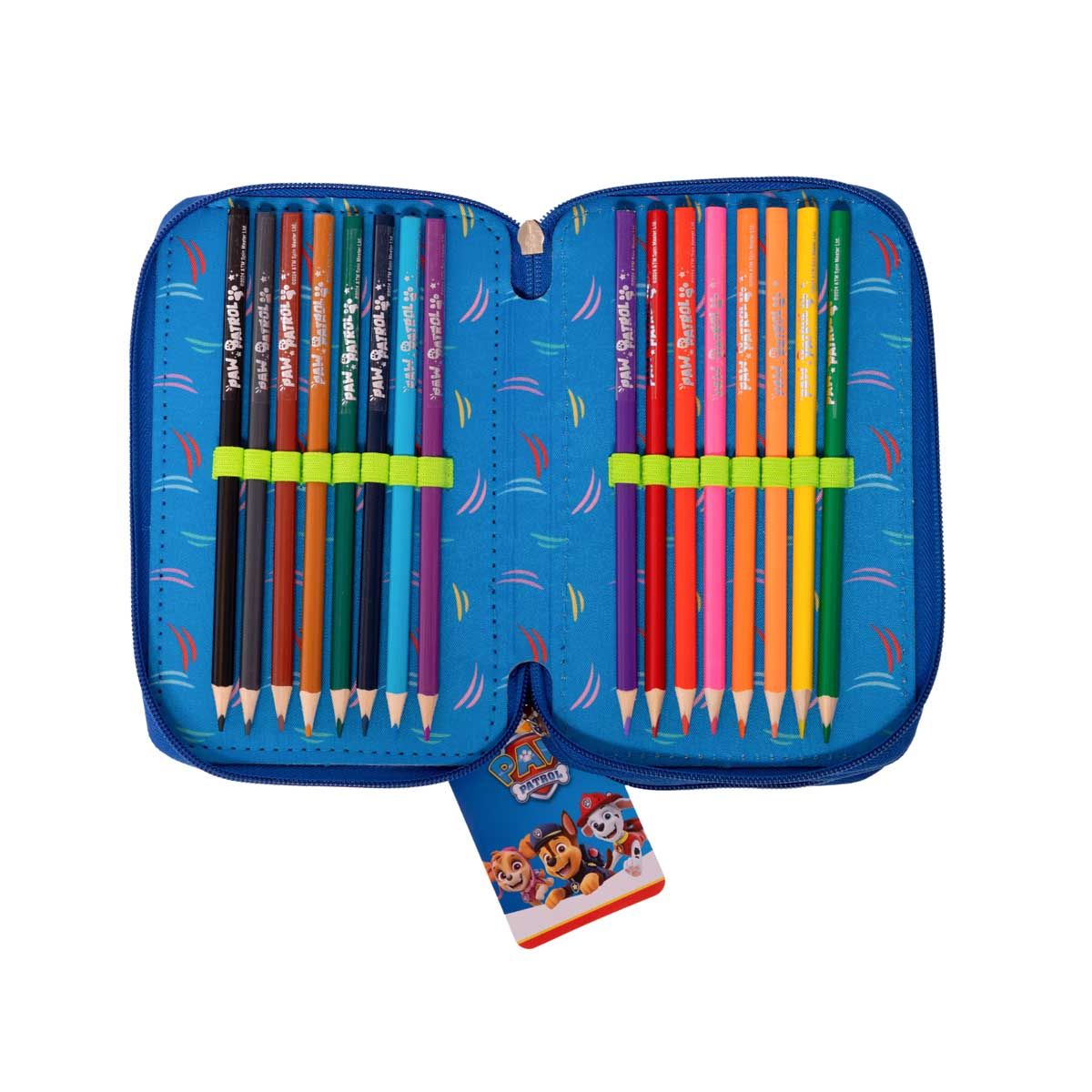 Paw Patrol, Dubbelt Pennfodral Med Innehåll