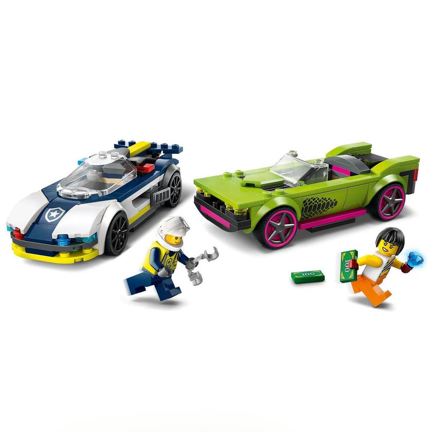 LEGO City 60415, Jakt med polisbil och muskelbil