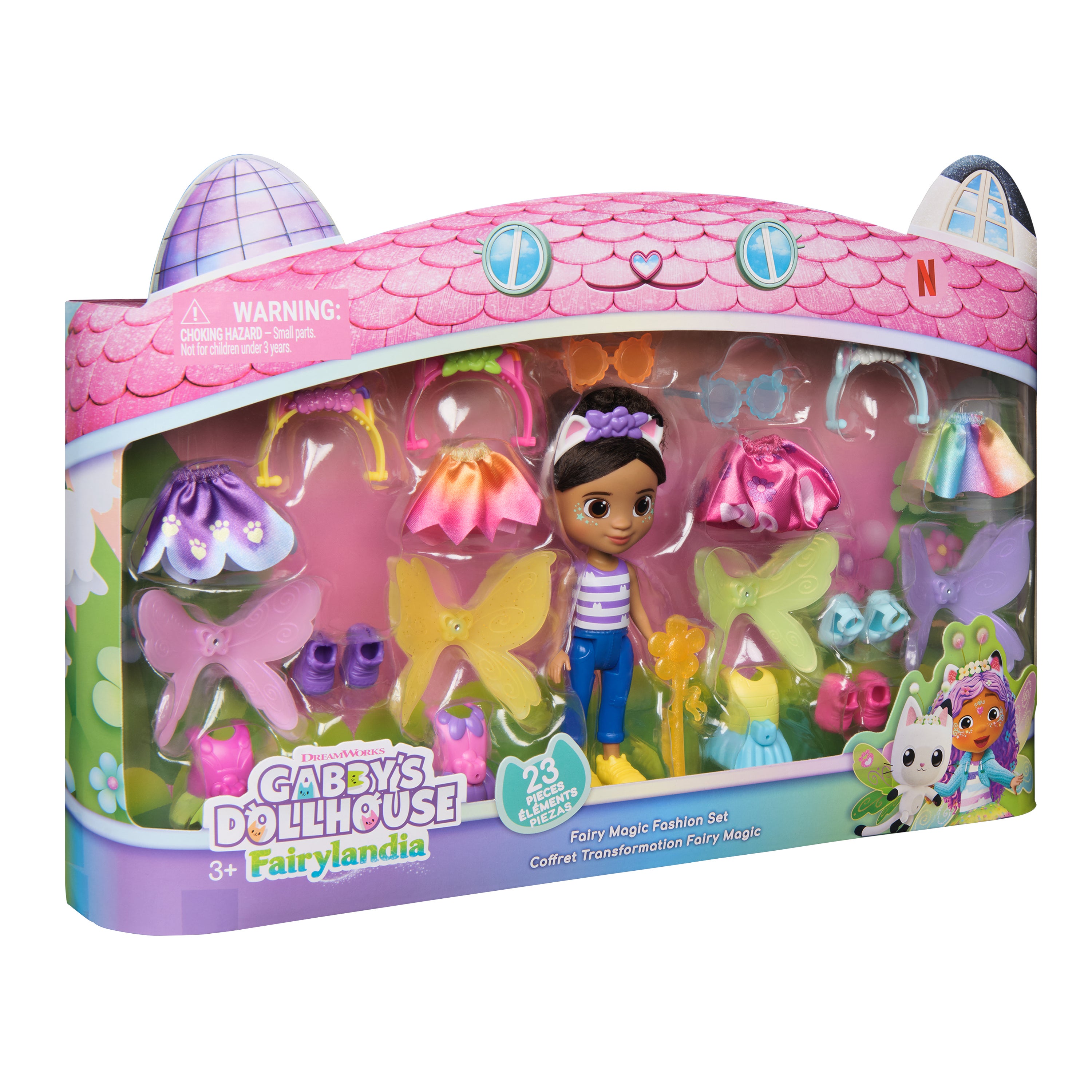 Gabby's Dollhouse Fairy Magic Fashion Set docka