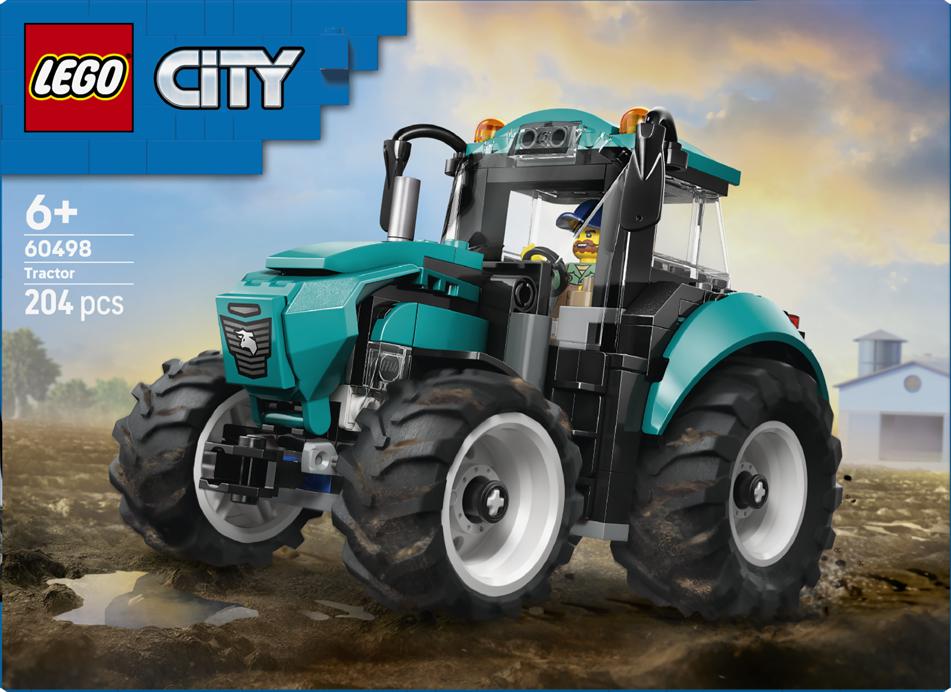 LEGO® City Traktor Byggset med bondgårdsleksak och minifigur 60498