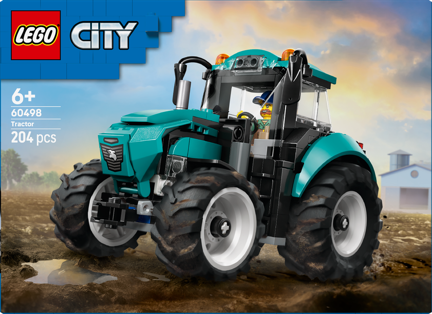 LEGO® City Traktor Byggset med bondgårdsleksak och minifigur 60498