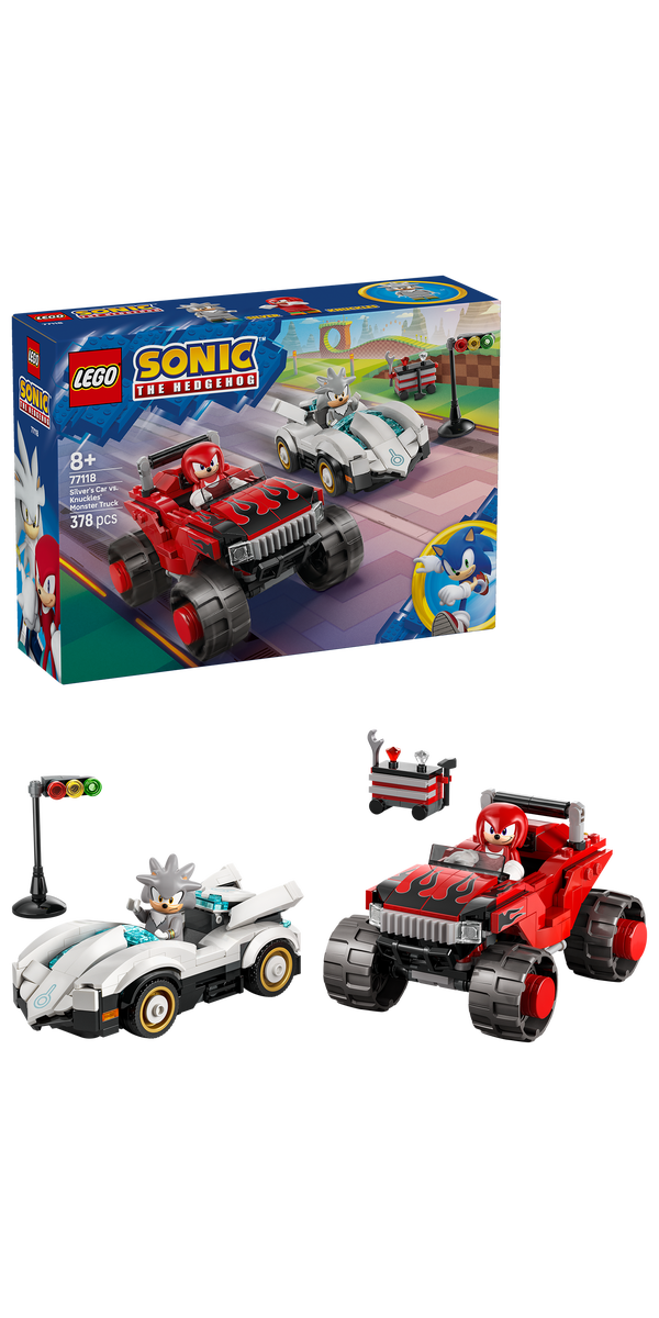 LEGO® Sonic the Hedgehog™ Silvers bil mot Knuckles monstertruck 77118