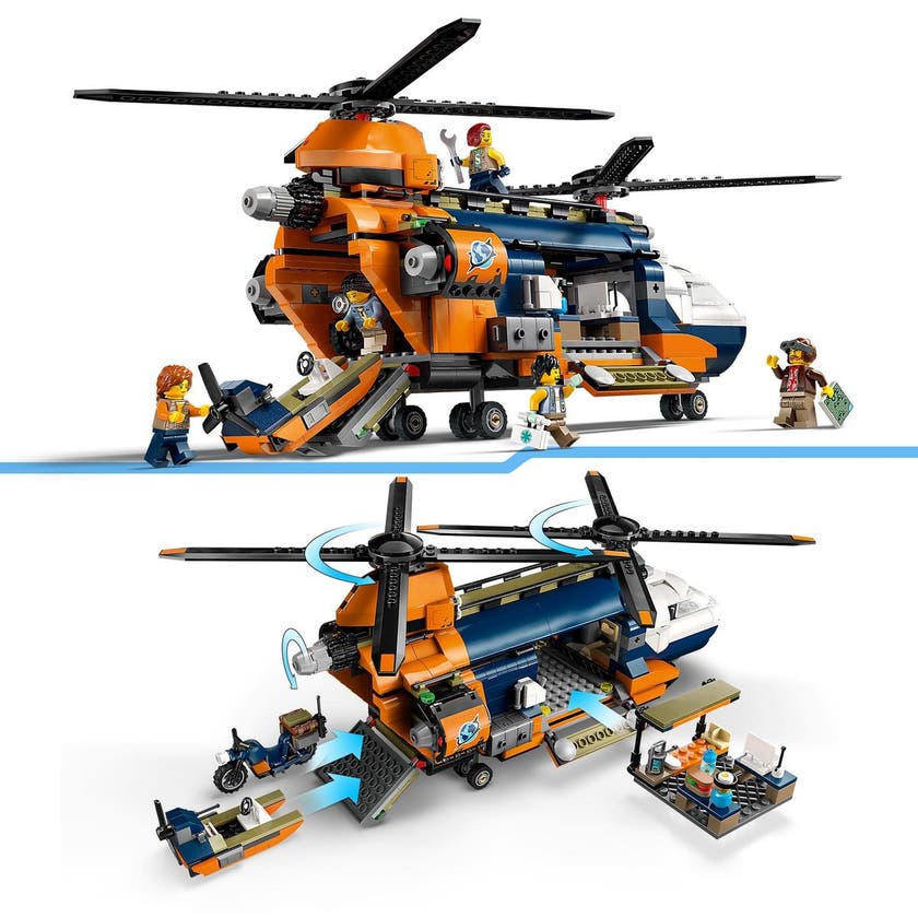 LEGO City 60437, Djungelhelikopter och basläger