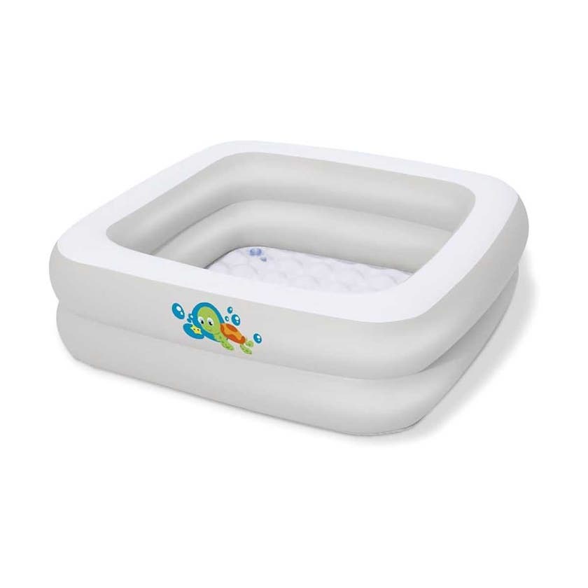 Uppblåsbar babypool 86x86 cm med quiltad botten – Bestway Scrub-A-Dub