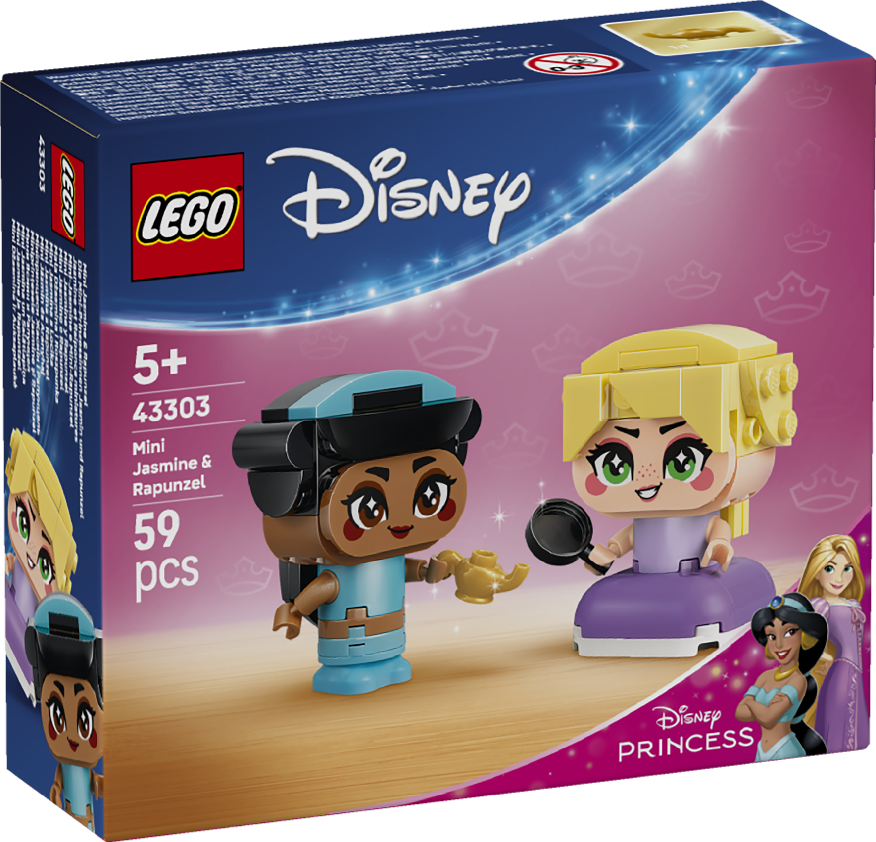 Jasmine och Rapunzel i miniformat