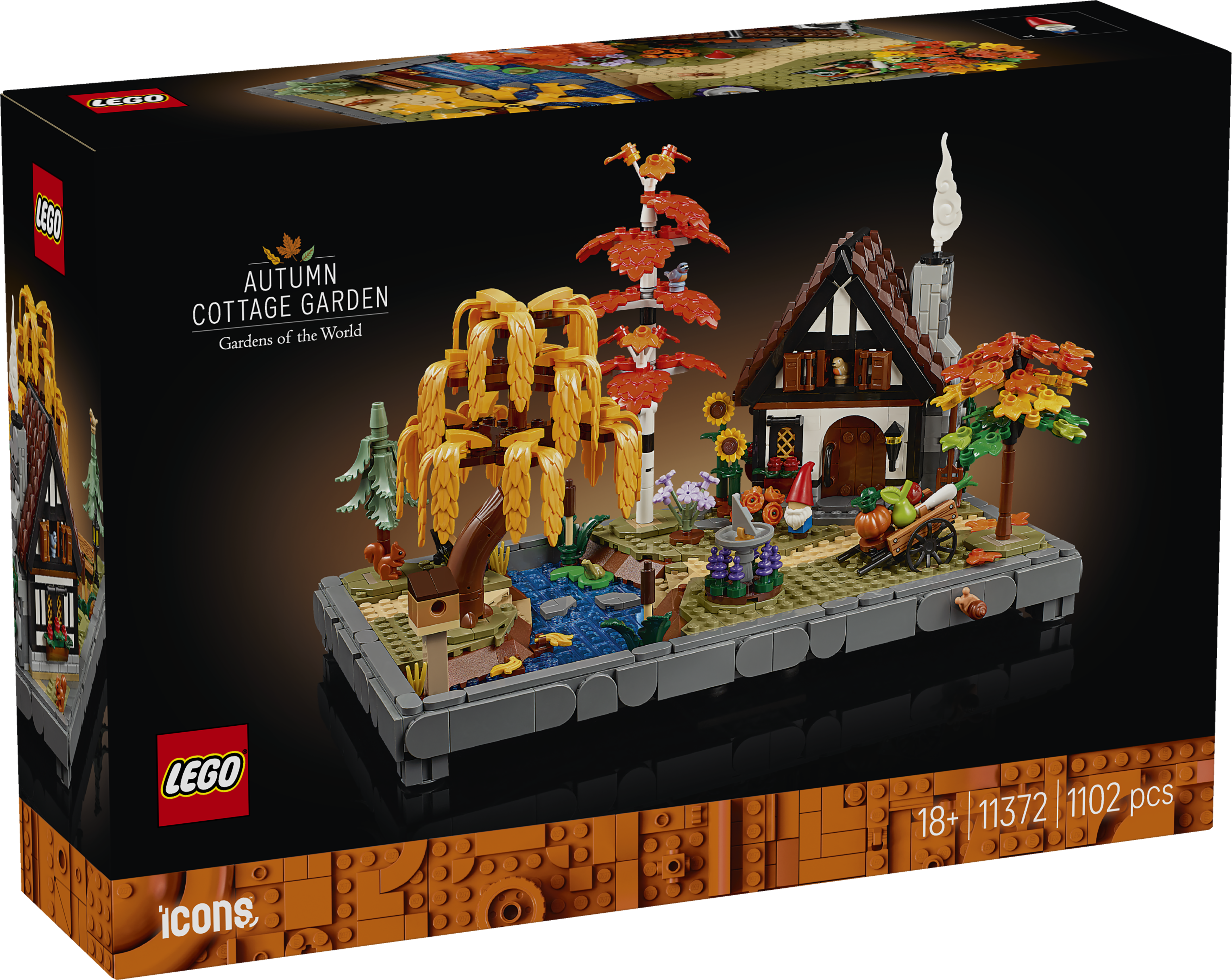 LEGO® Icons Höstig stuga och trädgård Modellbyggset 11372