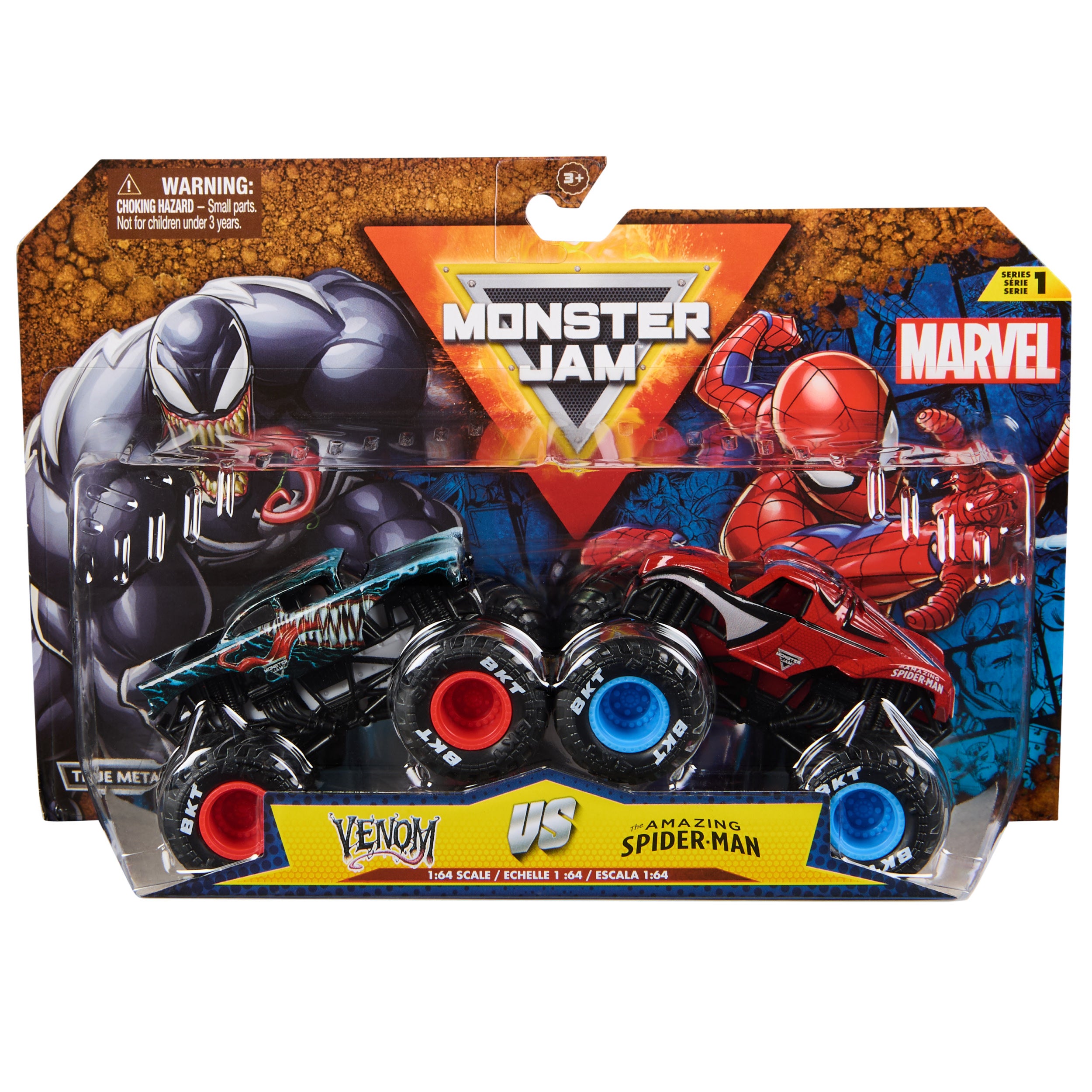 Monster Jam 1:64 Marvel 2 Pack - Spider Man:Venom