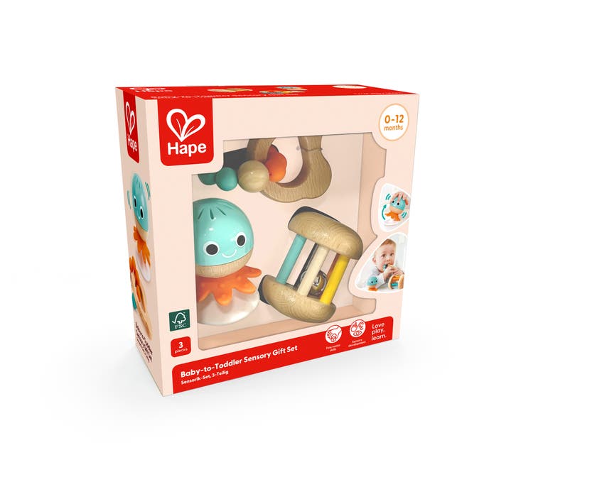 Hape, Baby-to-Toddler Sensory Gift Set