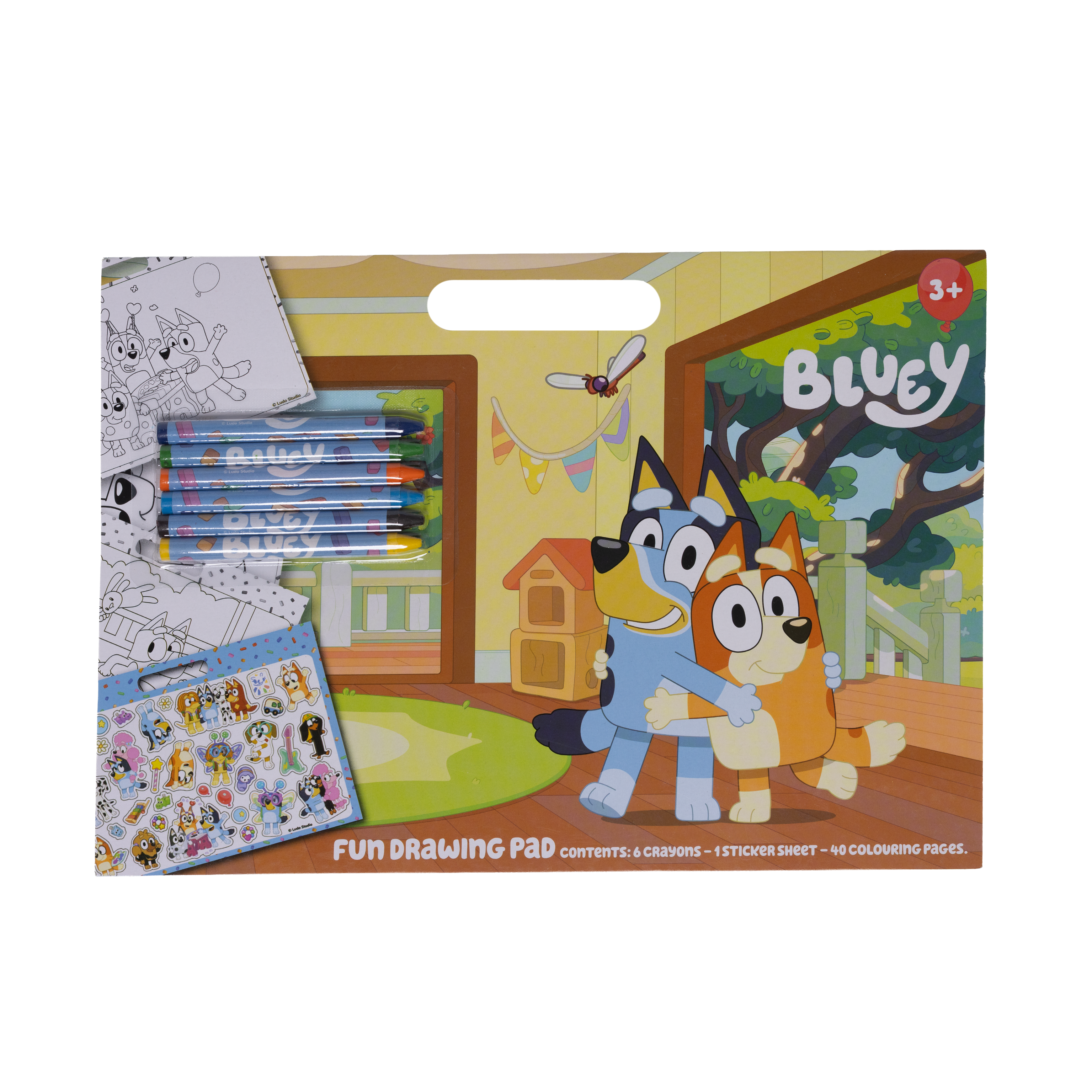 BLUEY, Konstnärsblock med kritor och stickers