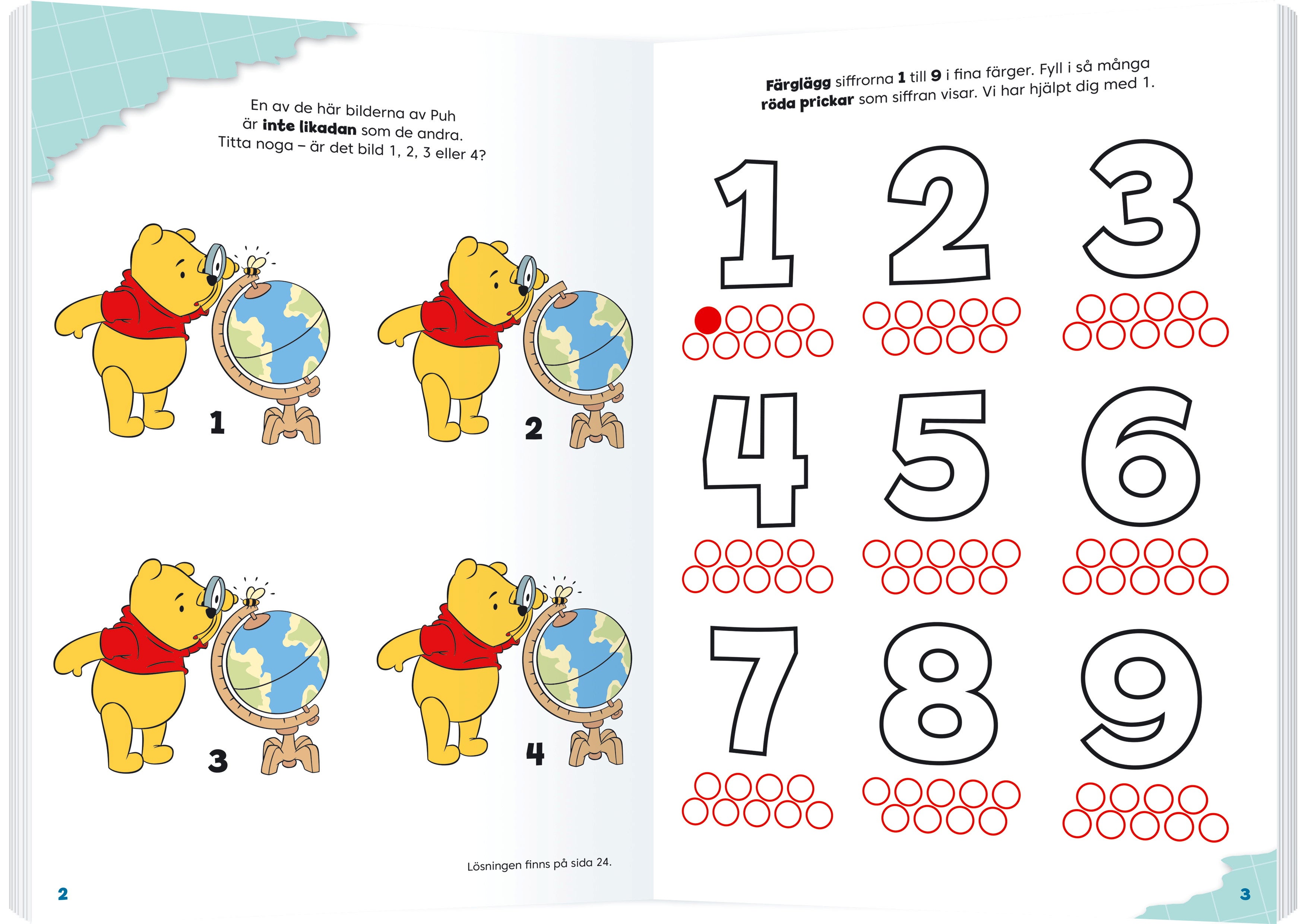 Nalle Puh Pyssla med siffror