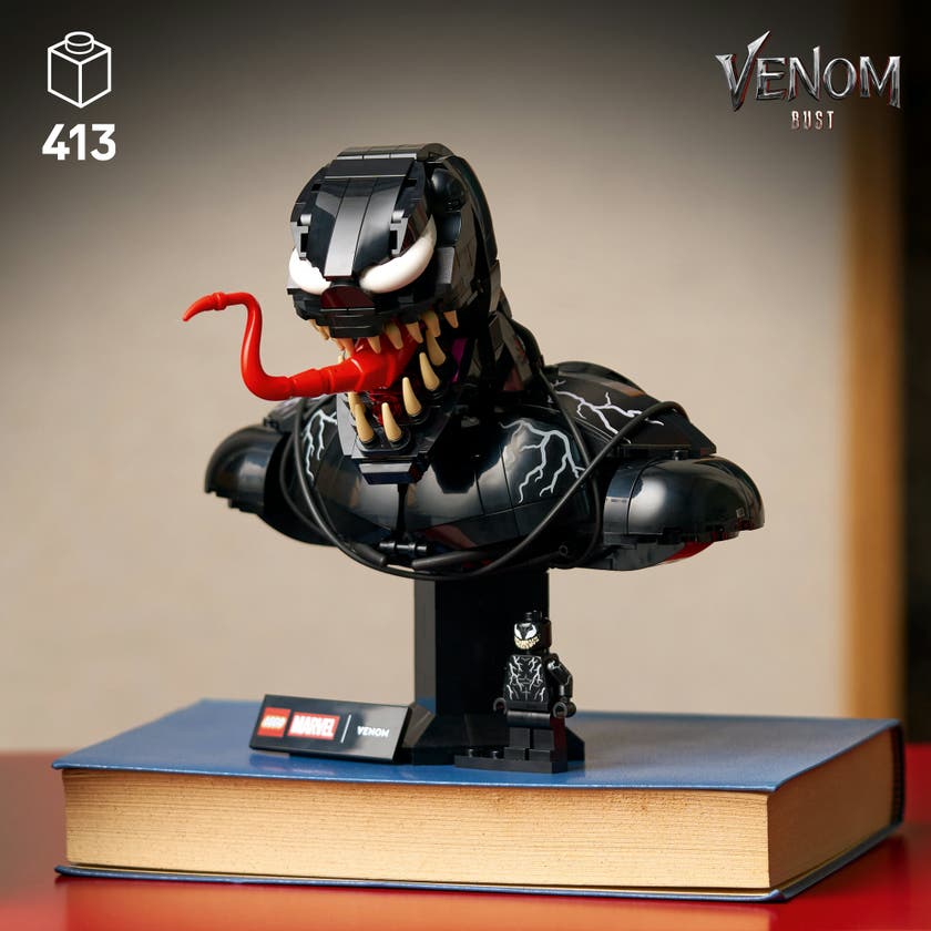 LEGO® | Marvel Venom – byst – Samlarbyggset för vuxna att bygga och visa upp – 76356