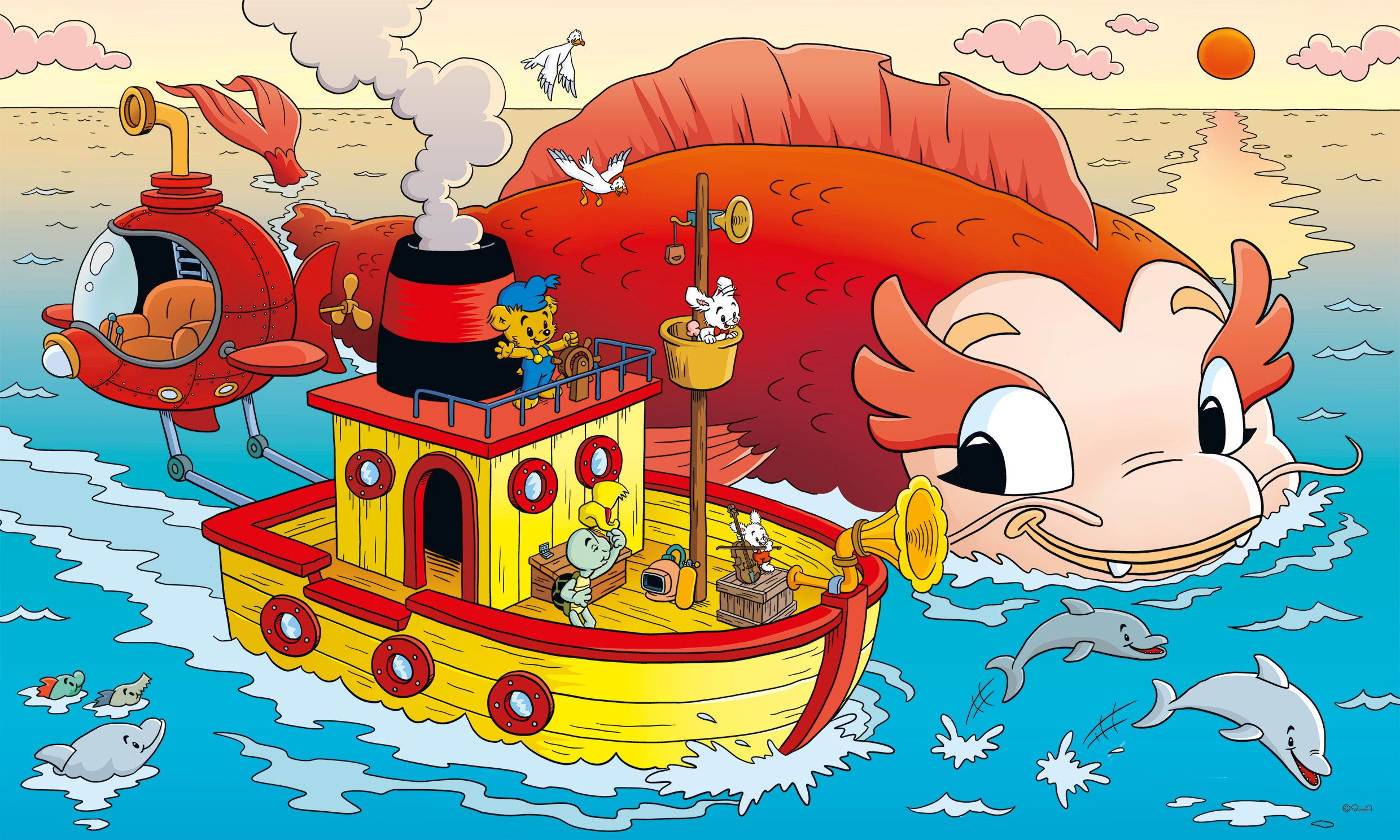 Bamse pussel 100 bitar Havets hemlighet