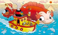 Bamse pussel 100 bitar Havets hemlighet