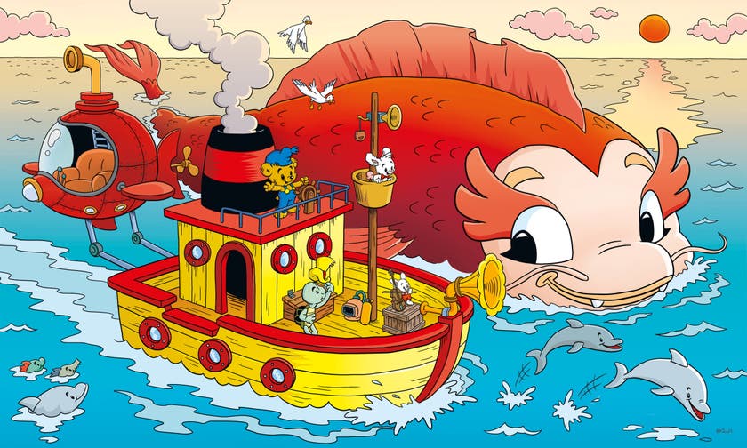 Bamse pussel 100 bitar Havets hemlighet