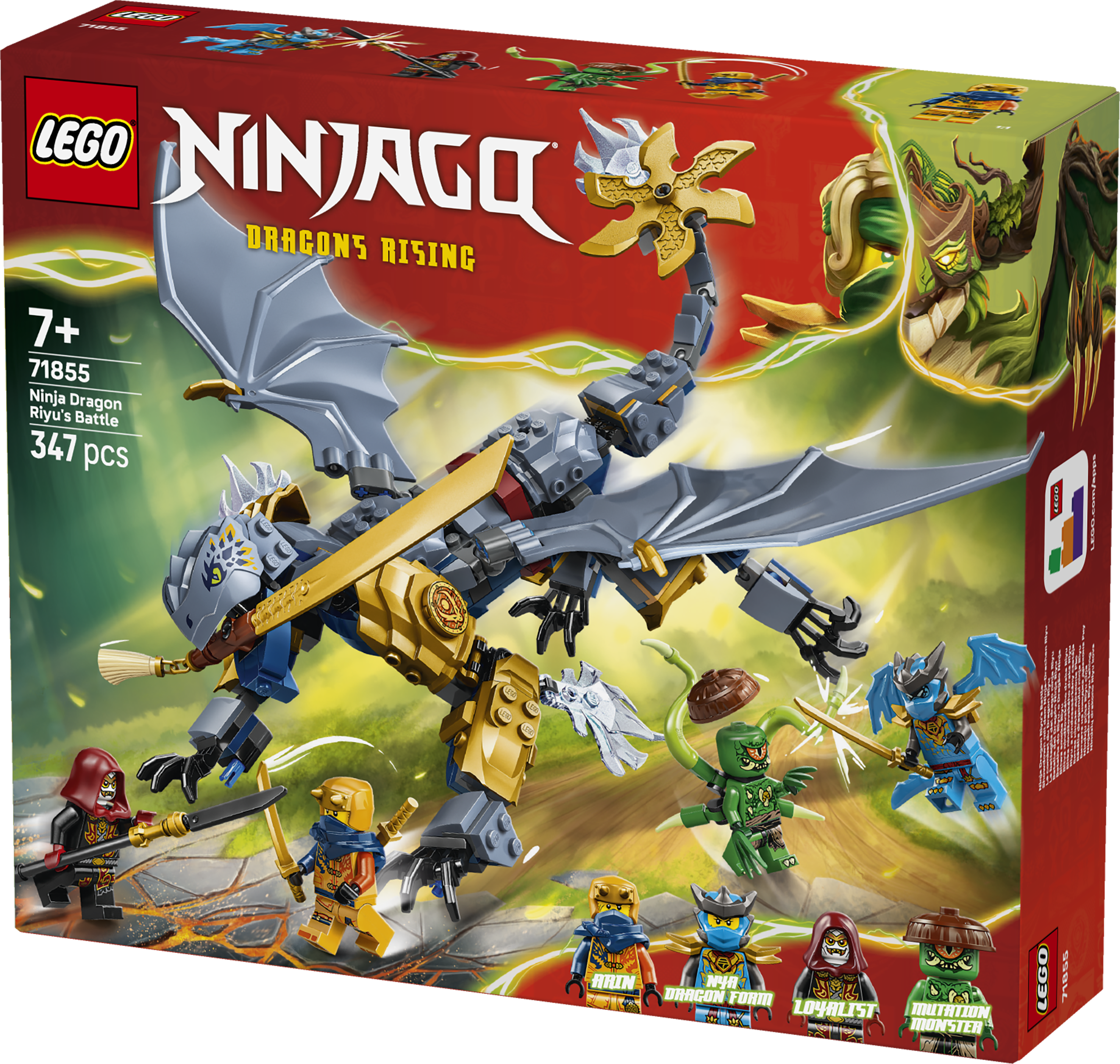 LEGO® NINJAGO® Ninjadraken Riyus strid Ninjaleksaker 71855