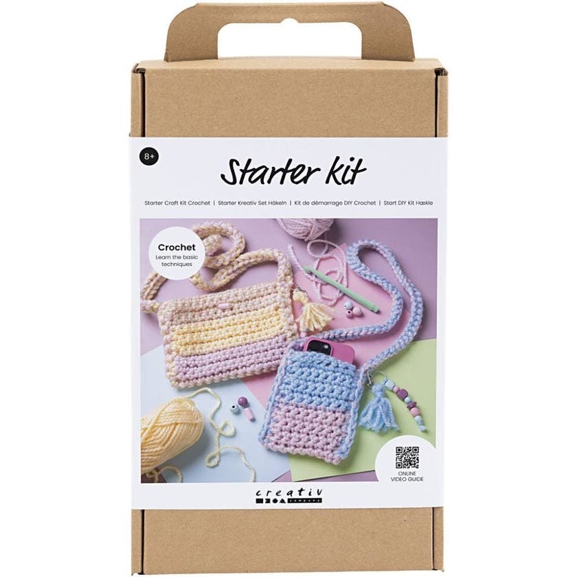 Start Diy Kit Virkning, Mixade Färger, Väskor