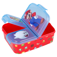 SUPER MARIO, Lunchlåda med flera fack, 18x13 cm