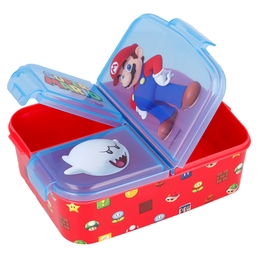 SUPER MARIO, Lunchlåda med flera fack, 18x13 cm