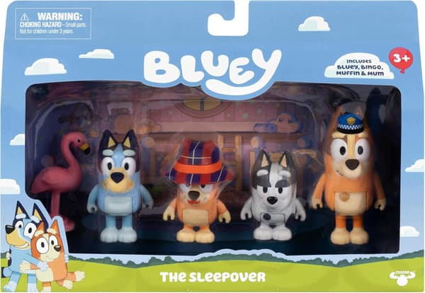 Bluey Series 15 Övernattning-figurer 4-pack