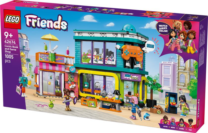 LEGO® Friends Spel- och serietidningsbutik Byggset, Gåva till barn 42674