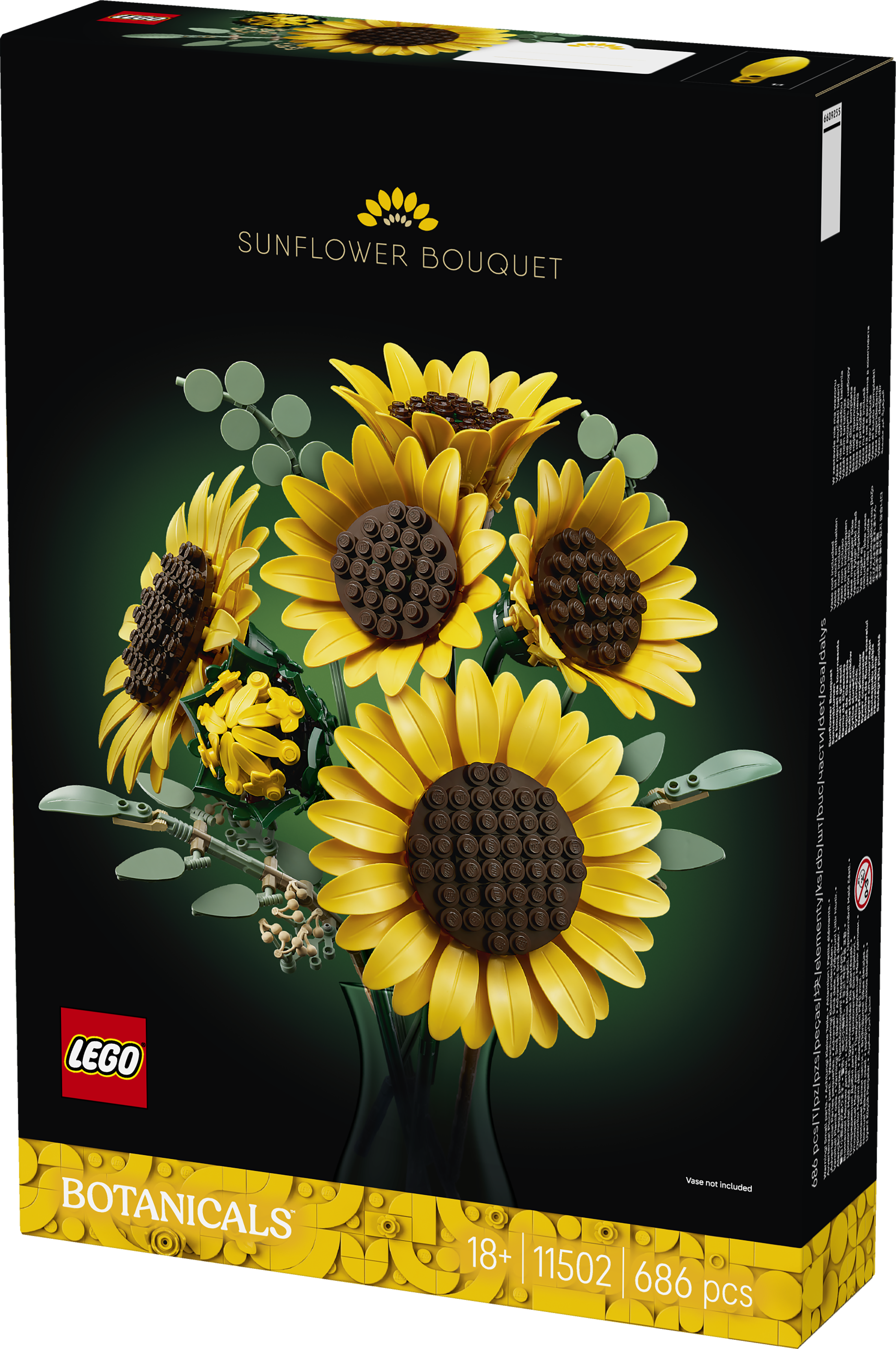 LEGO® Botanicals Bukett med solrosor – Blomsterprydnad – Inflyttningspresent för naturälskare – 11502