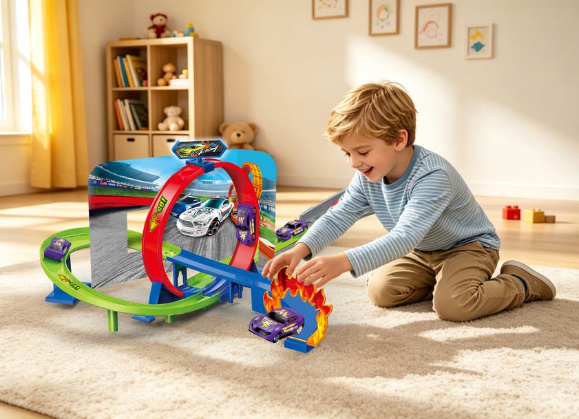 Track Racing, Skjutramp med loop och 1 bil