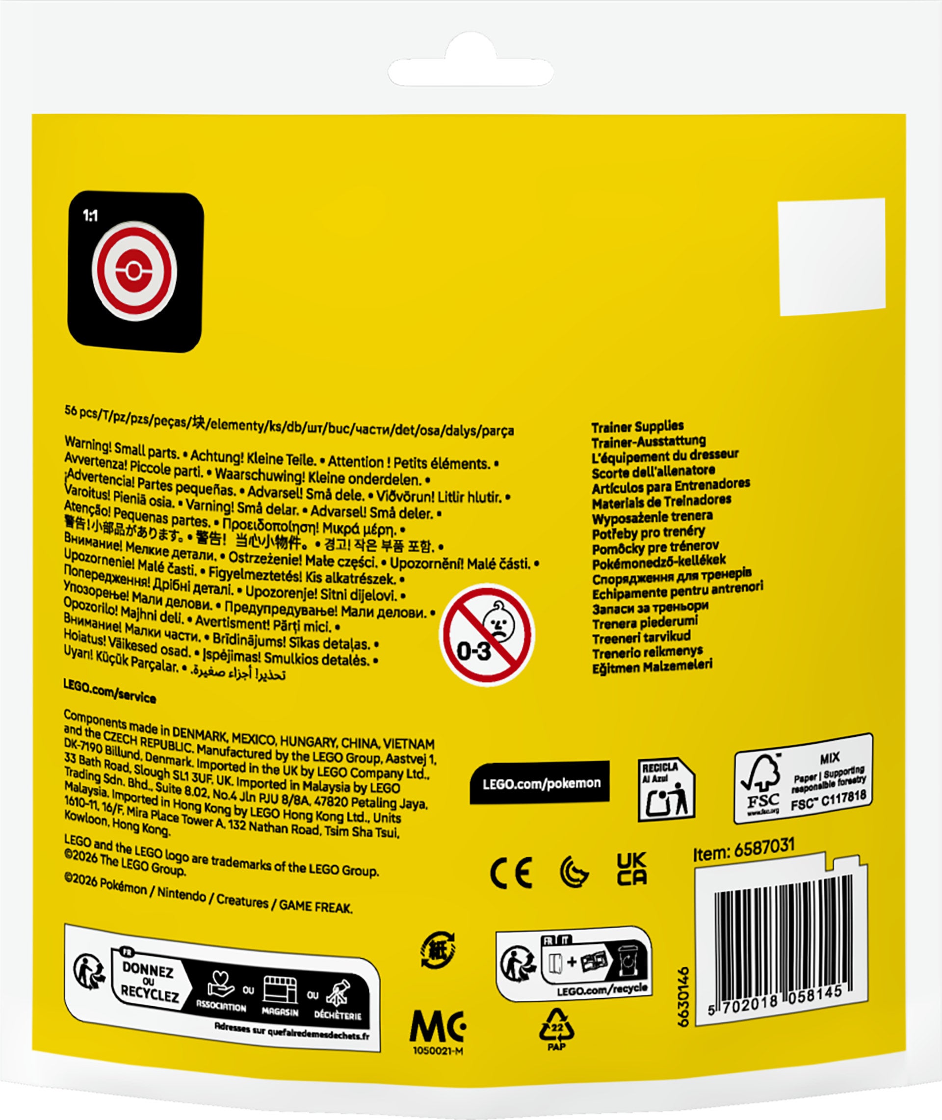 LEGO® Pokémon Tränarutrustning, 30730