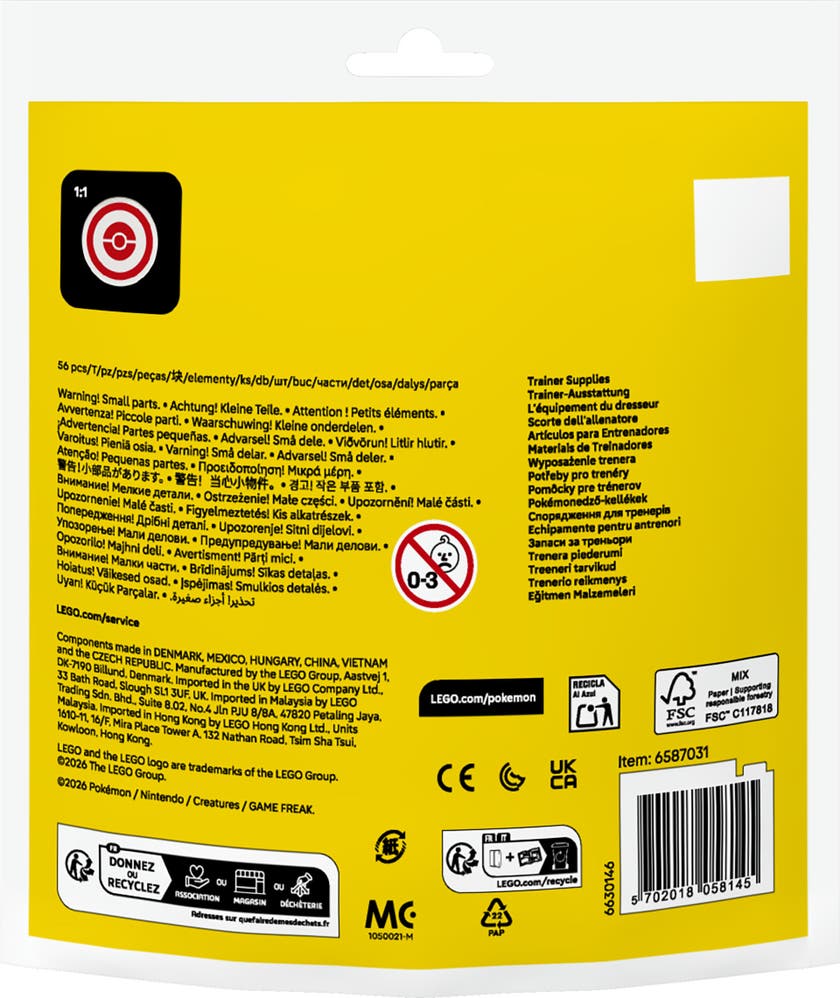 LEGO® Pokémon Tränarutrustning, 30730