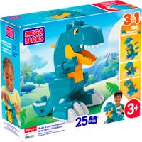 MEGA BLOKS Build & Chomp Dinosaurie med rullande hjul