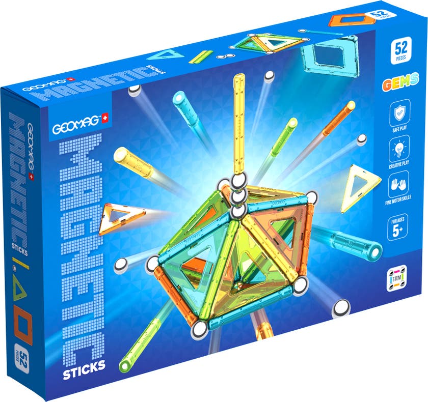 Geomag Magnetic Sticks Gems 52