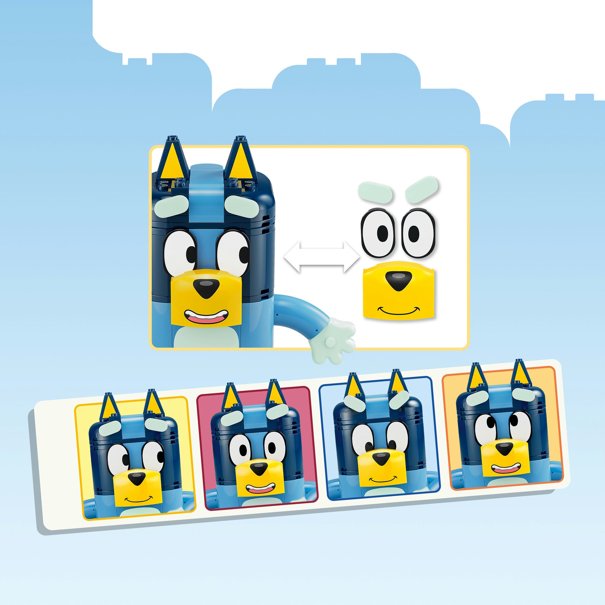 LEGO® Bluey Klossbyggd Bluey och familj Set med leksaksfigurer 11217