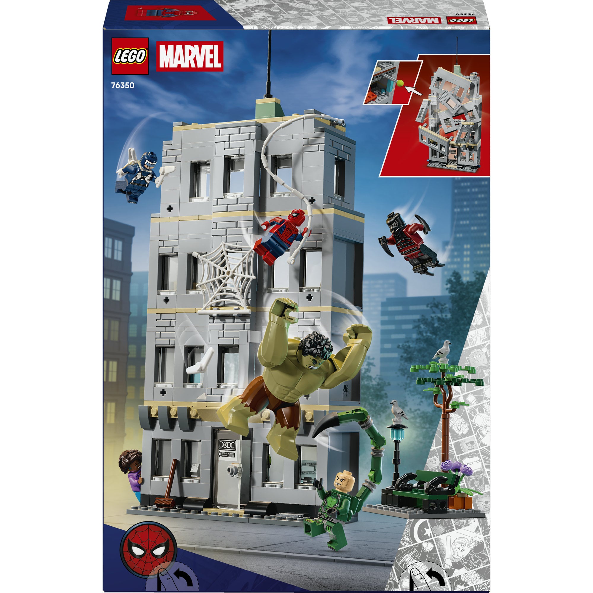  LEGO® | Marvel Episk sammandrabbning med Spider-Man mot Hulk 76350