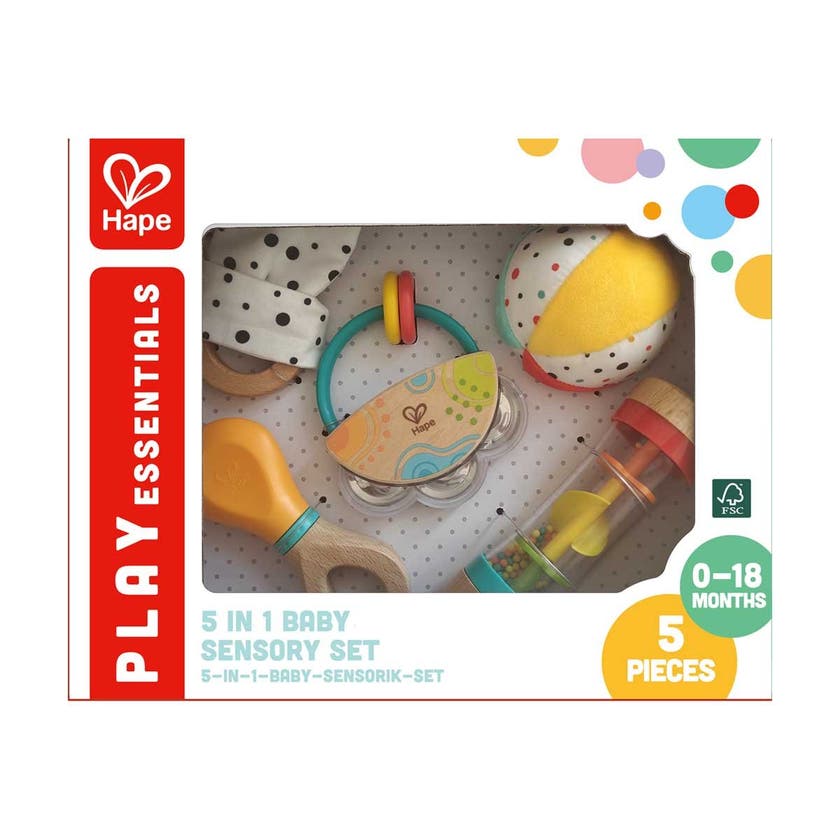 Hape 5 In 1 Baby Sensory Set