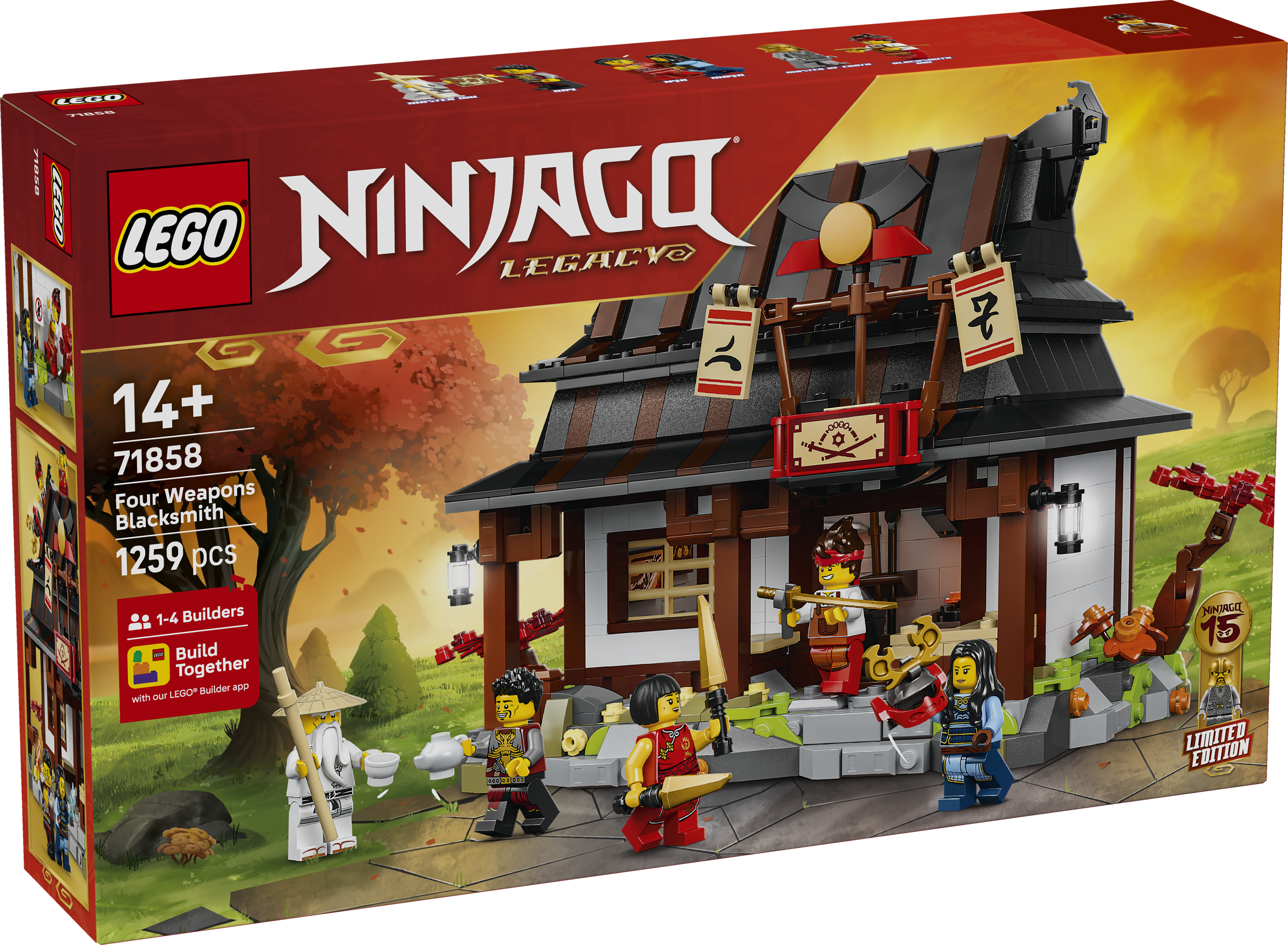 LEGO® NINJAGO® 15-årsjubileum – De fyra vapnens smedja 71858